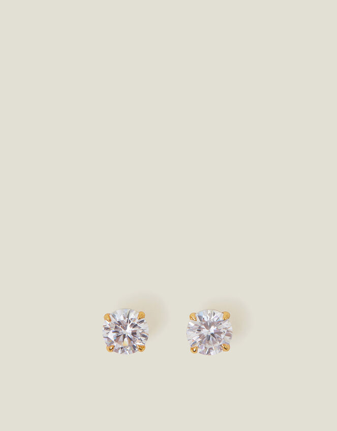 14ct Gold-Plated Simple Studs, , large