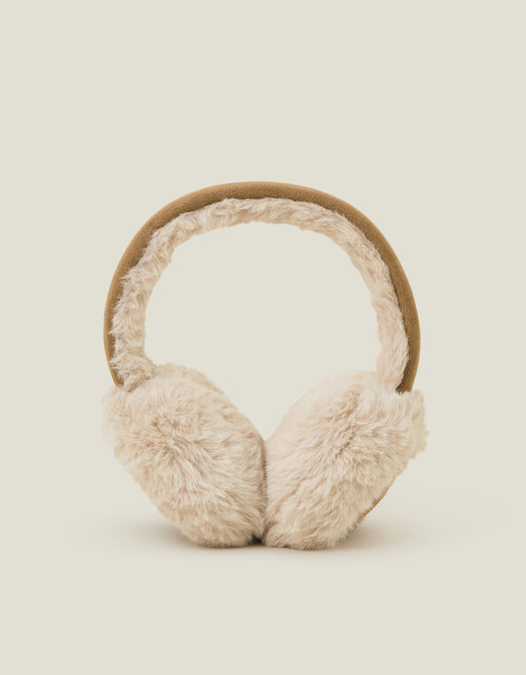 Faux Fur Suedette Earmuffs, , large