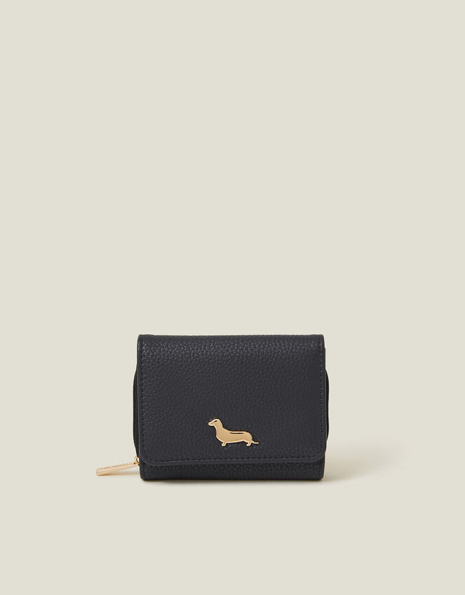 Sausage Dog Purse, Blue (NAVY), large