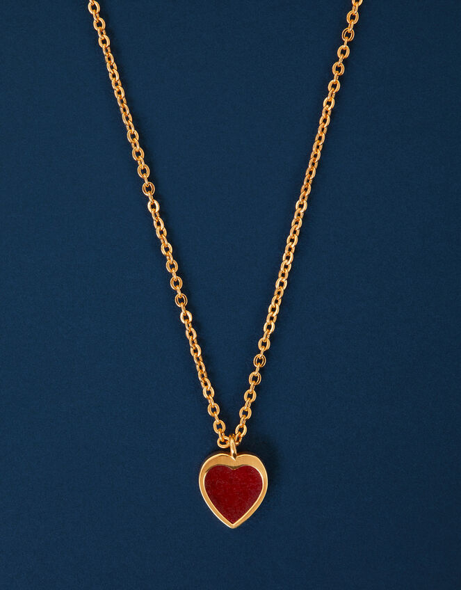 14ct Gold-Plated Heart Pendant Necklace, , large