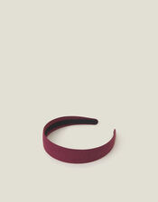 Wide Basic Headband, Red (BURGUNDY), large