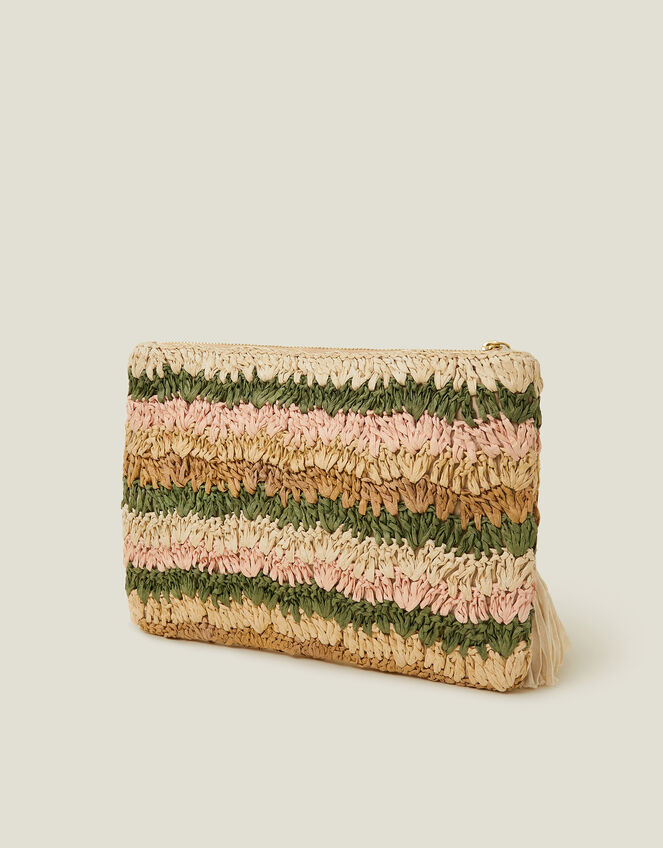 Raffia Clutch Bag, , large