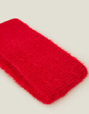 Fluffy Bando Headband, Red (RED), large