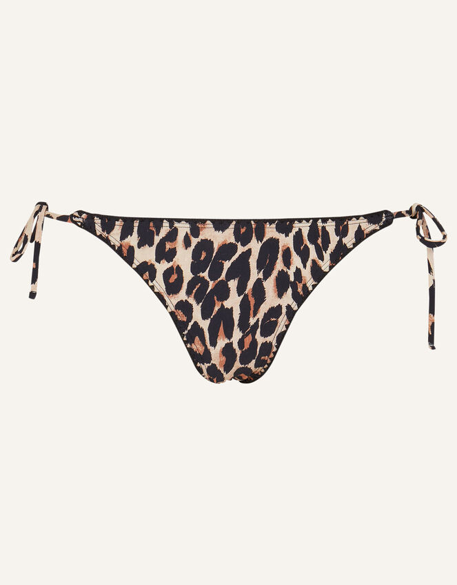 Leopard Blanket Stitch Bikini Bottoms Brown | Bikini bottoms ...
