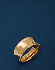 14ct Gold-Plated Chunky Molten Ring, Gold (GOLD), large