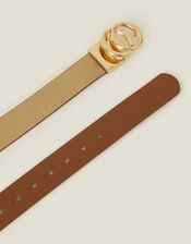 Reversible Gold Buckle Belt, Multi (DARKS MULTI), large