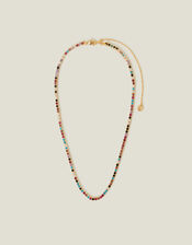 14ct Gold-Plated Multicolour Gem Tennis Necklace, , large