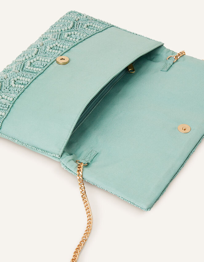 Embellished Fold-Over Clutch Bag, , large