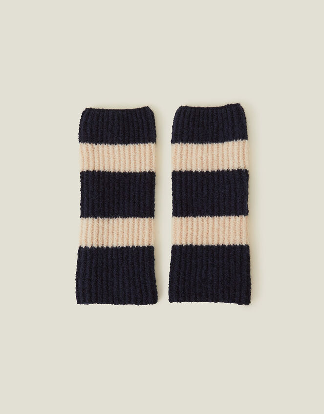 Lucy Stripe Fingerless Gloves, , large