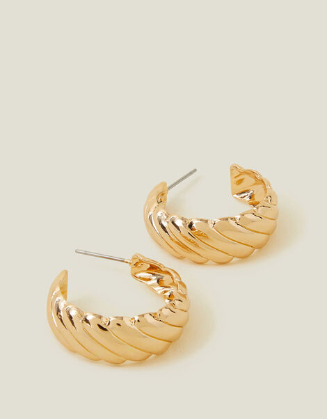 Croissant Hoop Earrings, , large