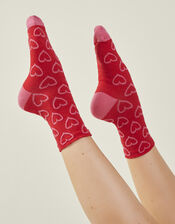 All-Over Heart Socks, , large