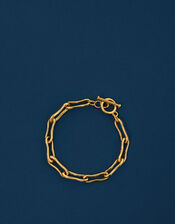 14ct Gold-Plated Molten Link Bracelet, , large