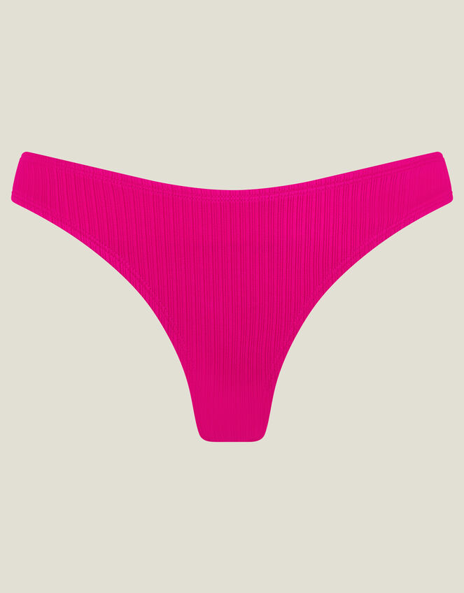 Ribbed Bikini Bottoms, Pink (PINK), large