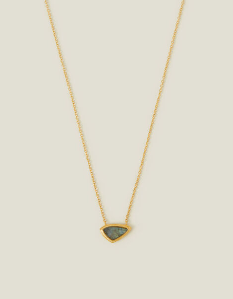 14ct Gold-Plated Labradorite Pendant Necklace, , large