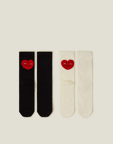 2-Pack Heart Ankle Socks, , large