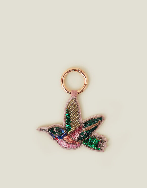 Embellished Hummingbird Bag Charm, , large