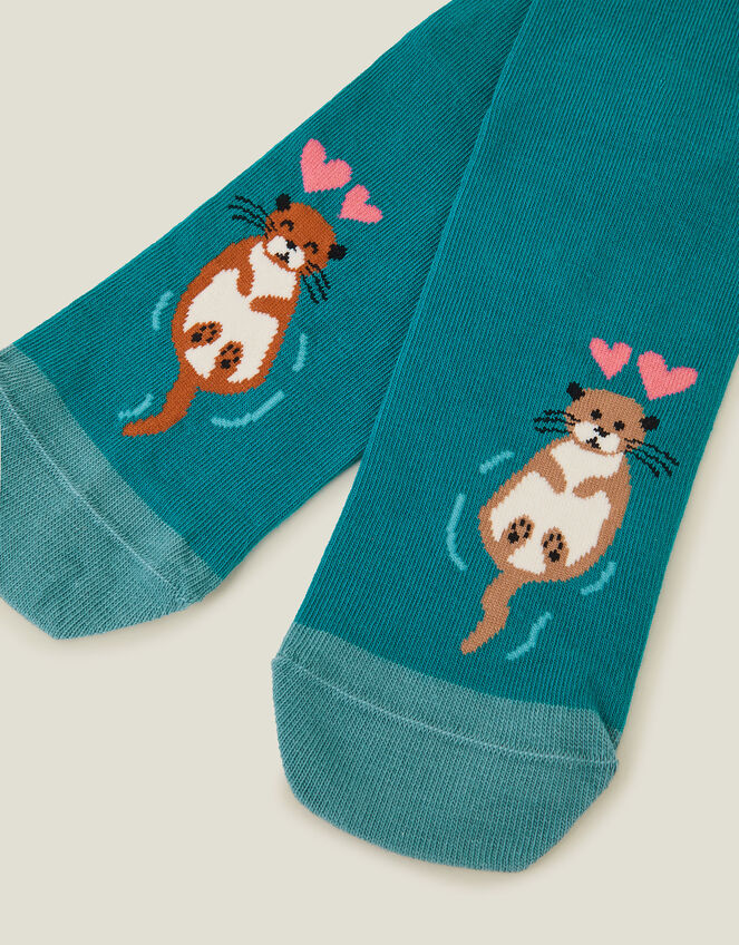 Otters In Love Printed Socks, , large