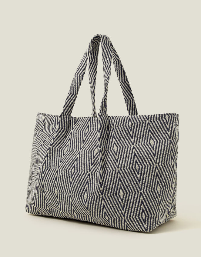 Geometric Print Weekender Bag, , large