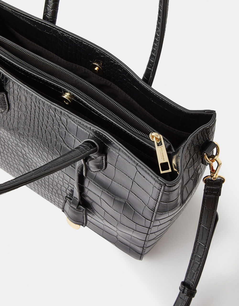 Gemma Croc Bag | Top handle bags | Accessorize UK