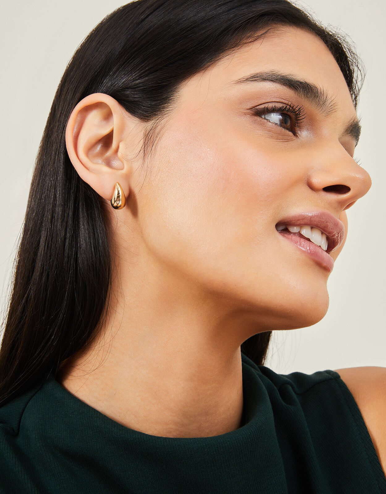 14ct Gold-Plated Tear Drop Earrings | Z for Accessorize