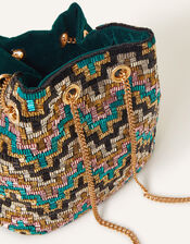 Geometric Beaded Duffle Bag, , large