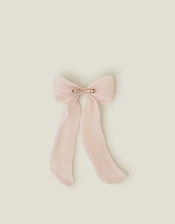 Plisse Bow Barrette Hair Clip, , large