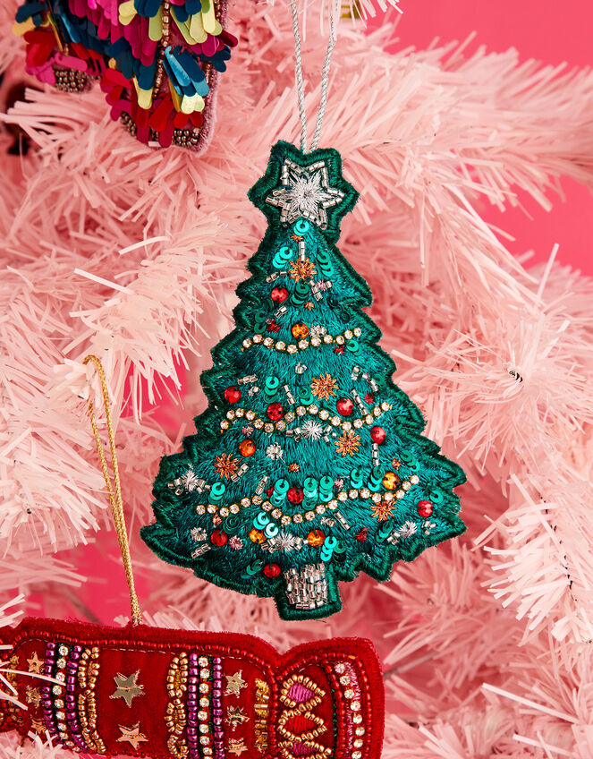 Embellished Christmas Tree Hanging Decoration, , large