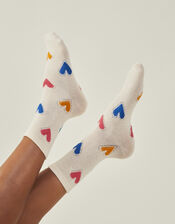 Heart Print Socks, , large