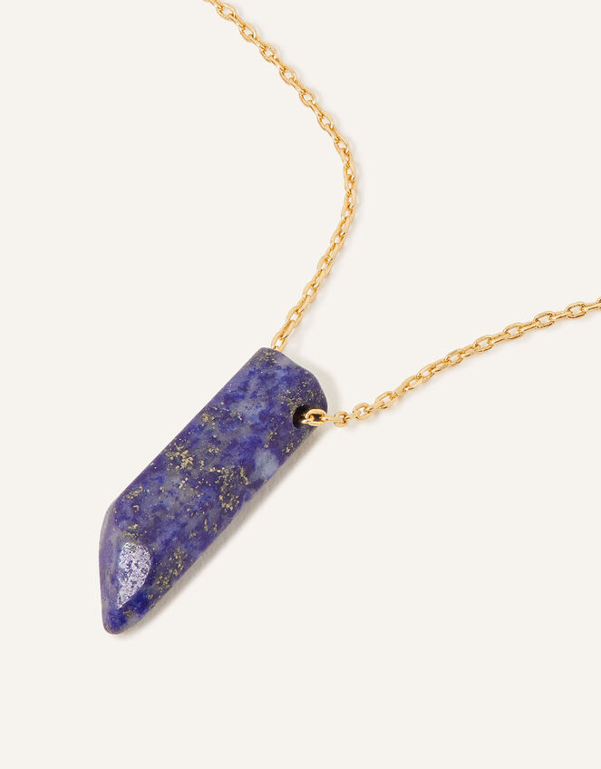 14ct Gold-Plated Rough Cut Lapis Lazuli Shard Necklace | Z for ...