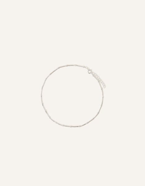 Sterling Silver Bobble Chain Anklet, , large