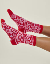 Geometric Swirl Socks, , large