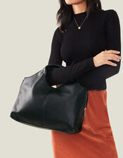 Wrap Handle Handheld Bag, Black (BLACK), large