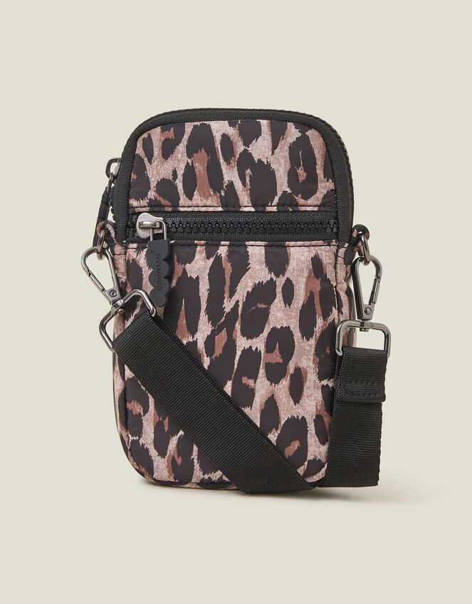 Leopard Print Phone Bag, , large