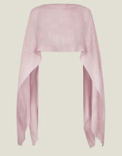 Sequin Embellished Poncho, Pink (PALE PINK), large