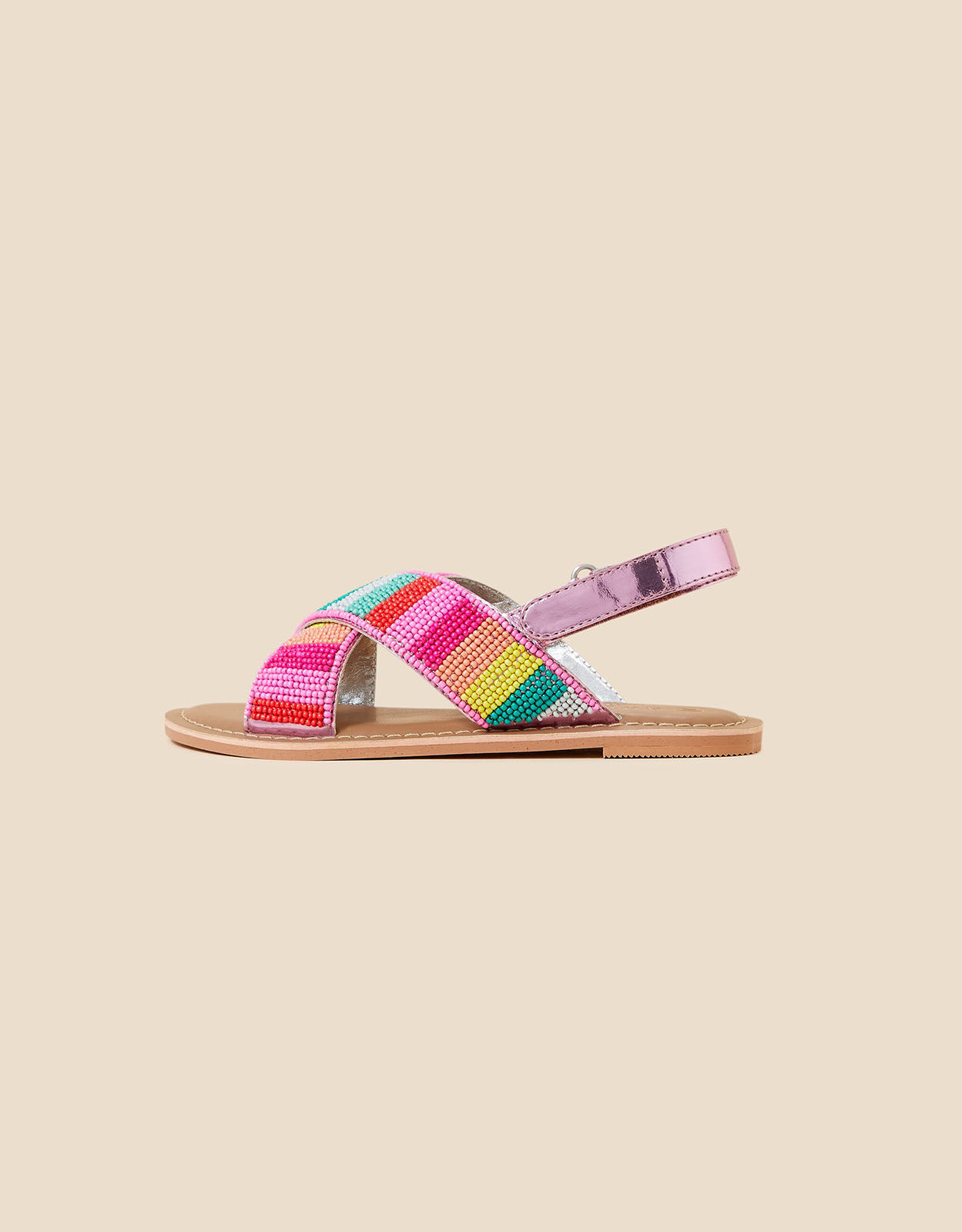 Buy Kittens Girls Pink Beaded Rosette Detail Sandals - Sandals for Girls  2269299 | Myntra