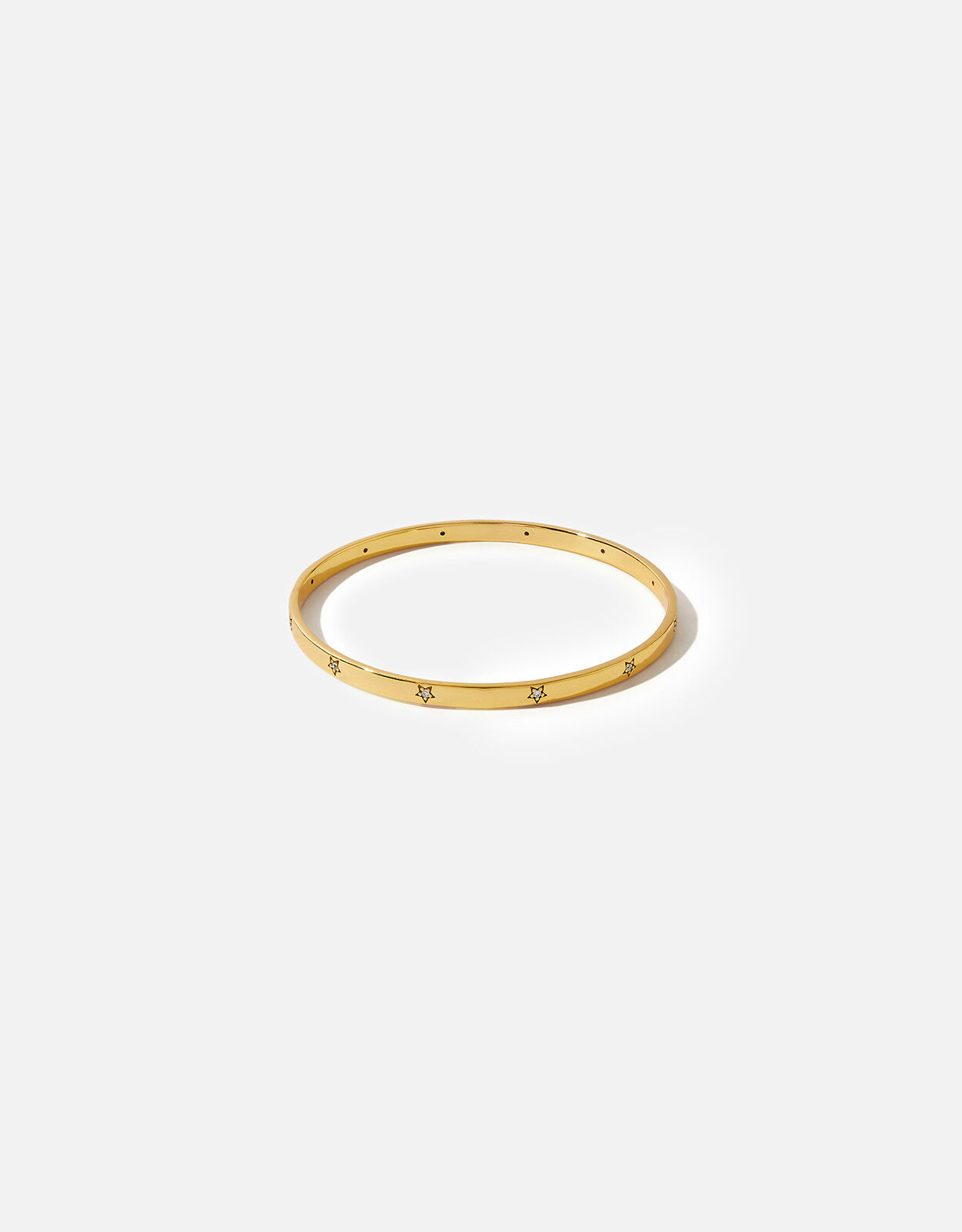 14ct Gold-Plated Sparkle Star Set Bangle