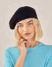 Fluffy Knit Beret, , large