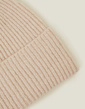 Soho Knit Beanie Hat, Natural (NATURAL), large