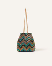 Geometric Beaded Duffle Bag, , large