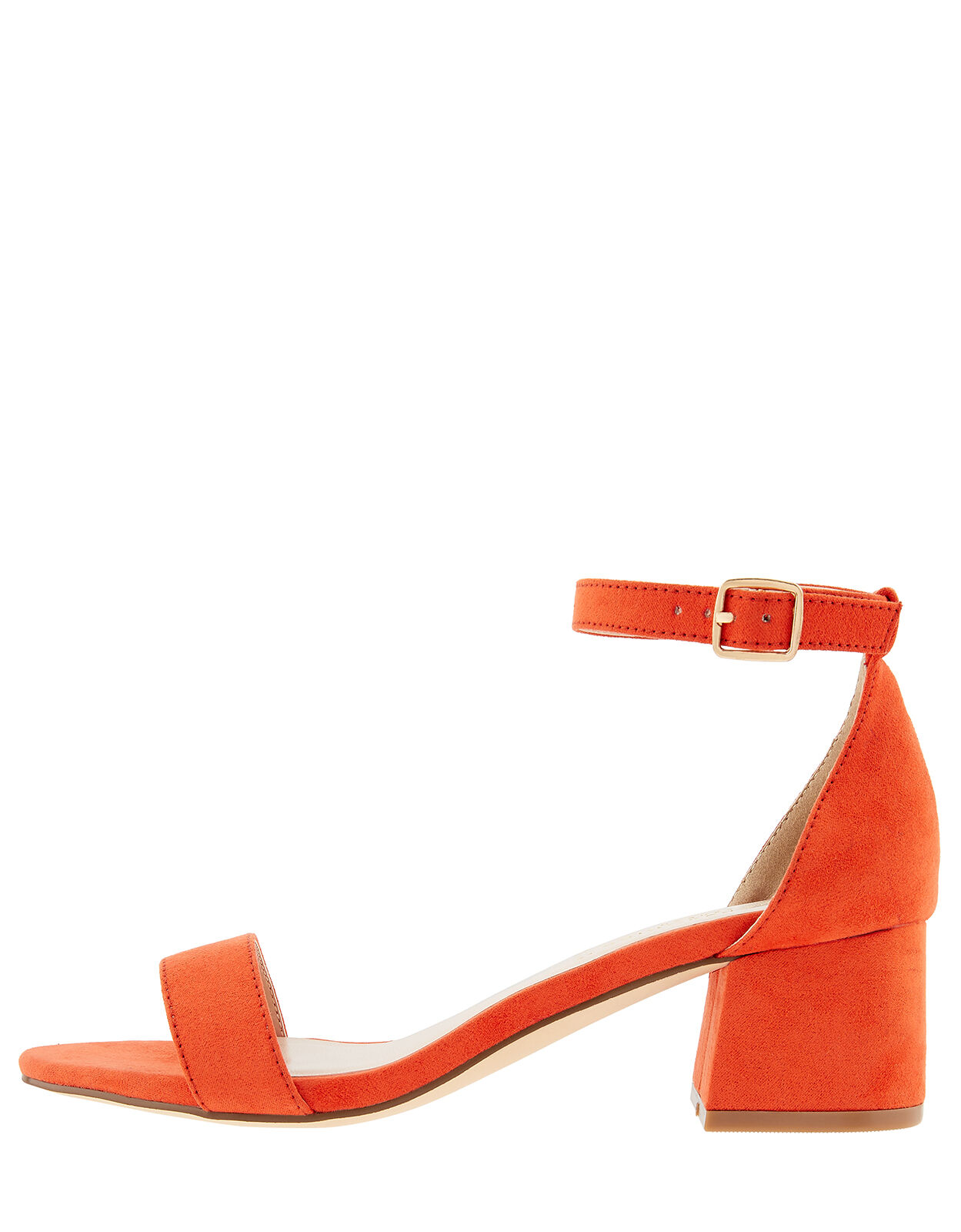 Buy Saint G Peep-Toe Chunky Heeled Sandals with Buckle Closure | Orange  Color Women | AJIO LUXE