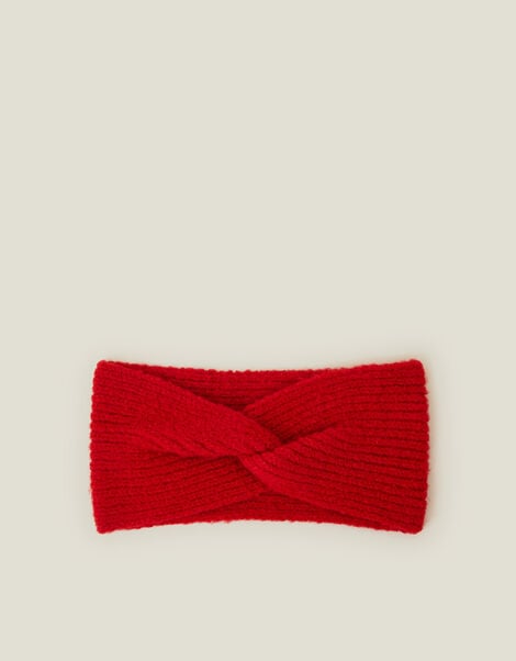 Soft Knit Bando Headband, Red (RED), large