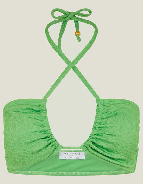 Textured Halter Bikini Top, Green (GREEN), large