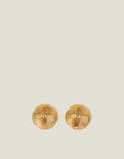 Oversized Knot Stud Earrings, , large