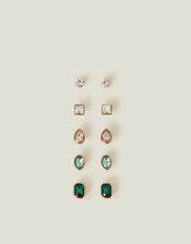 5-Pack Sparkle Stud Earrings, , large