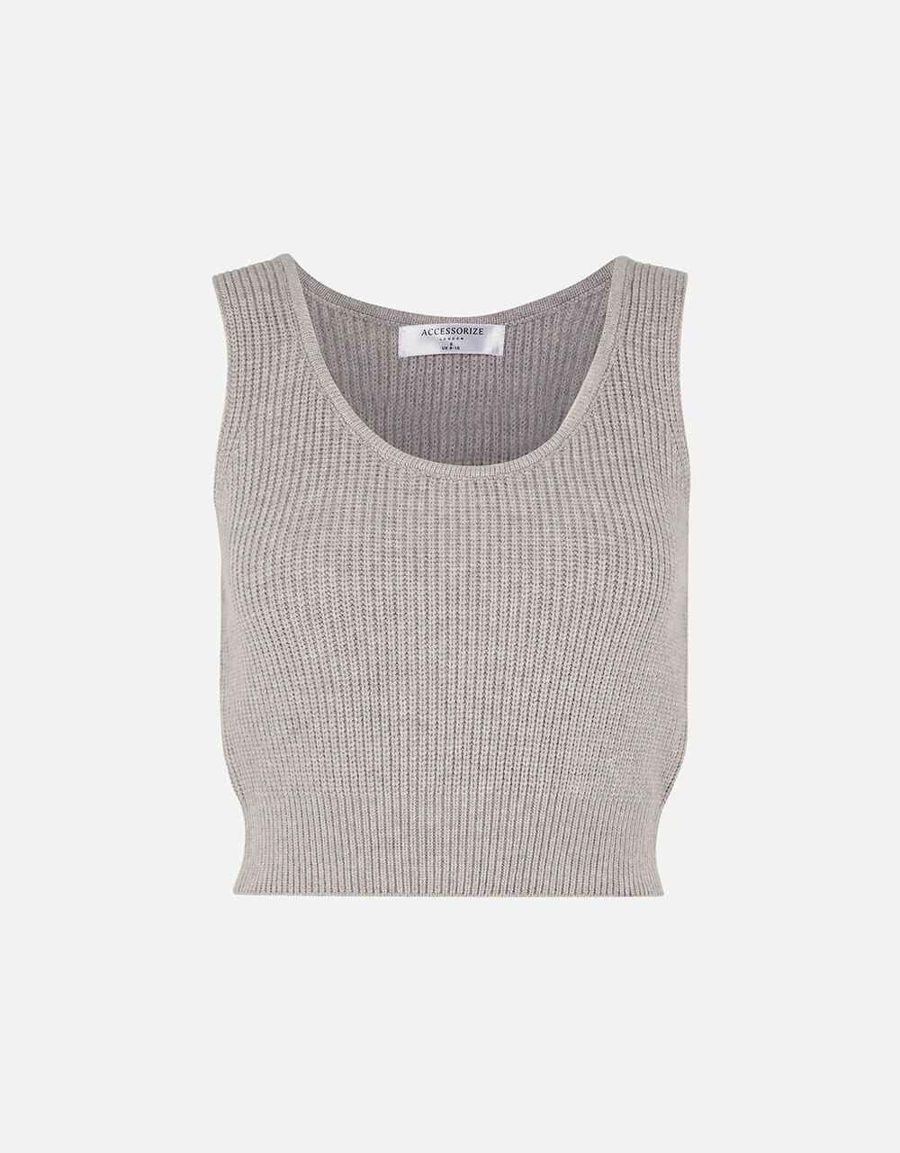 Rib Knit Lounge Crop Top Grey Hoodies Accessorize Uk