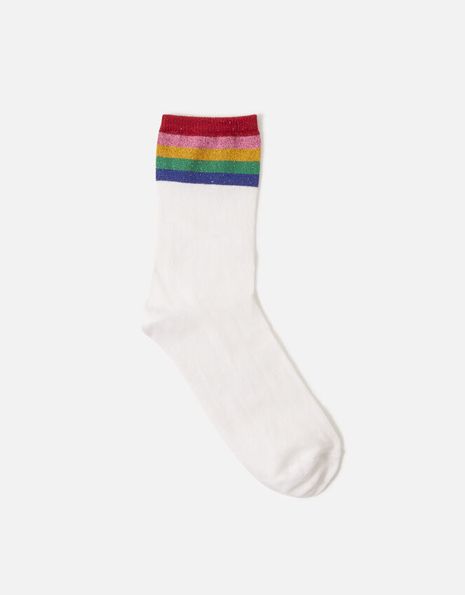 Rainbow Sparkle Sports Socks | Socks & Tights | Accessorize UK