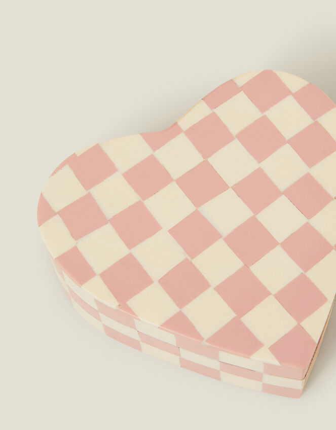 Checkerboard Heart Trinket Box, , large