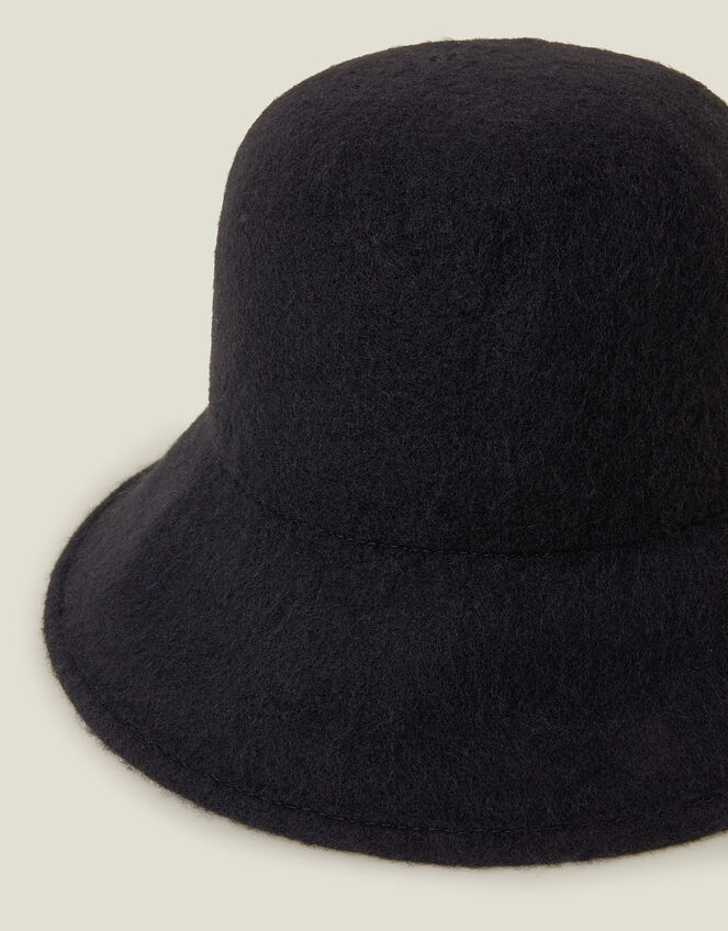 Wool Bucket Hat, Black (BLACK), large