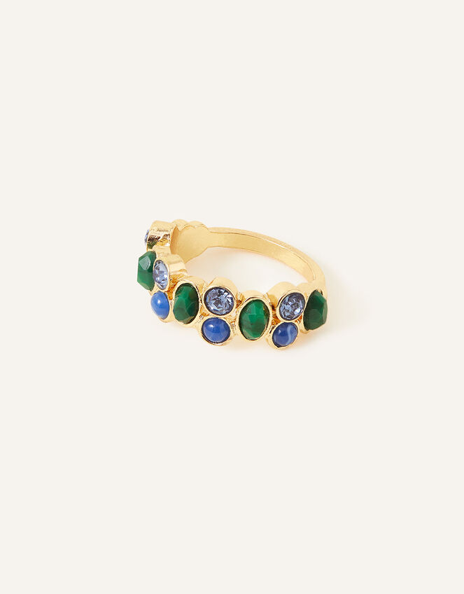 Eclectic Gem and Stone Ring, Green (GREEN), large