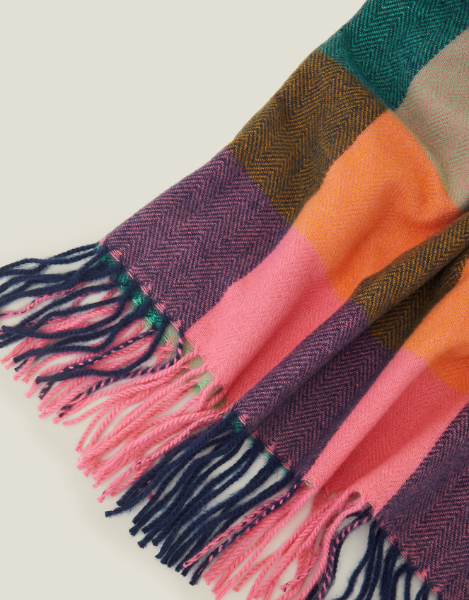 Colour Block Blanket Scarf, , large